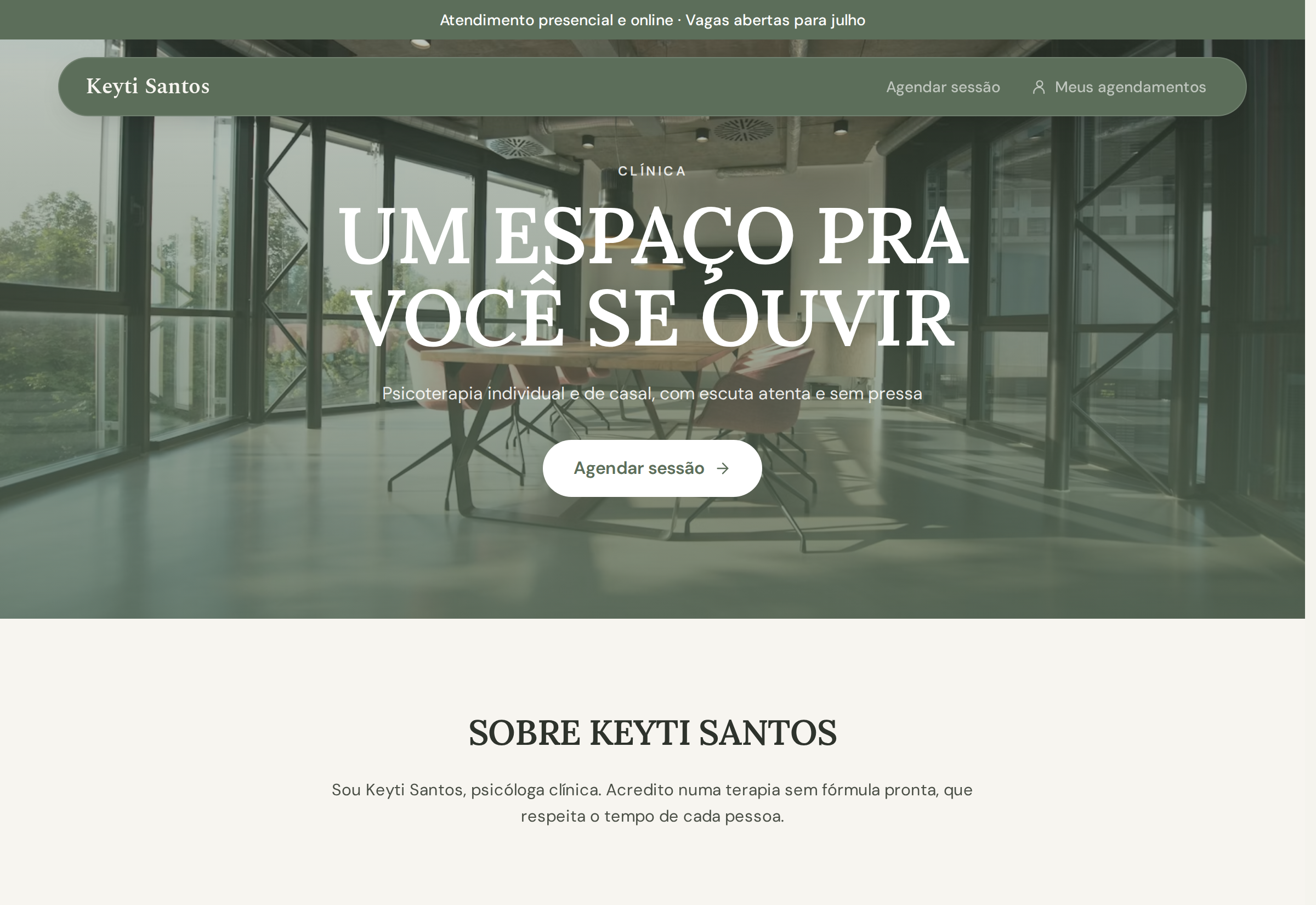 Site de agendamento — Keyti Santos